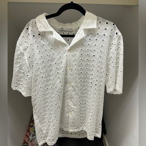 Men’s Zara Embroidered die cut shirt